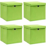 vidaXL Kutije za pohranu 4 kom zelene 32 x 32 x 32 cm od tkanine | shoptok.hr