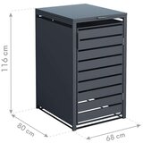 WESTMANN spremište za kantu za smeće Kubus | 240L | Antracit | 68x80x116 cm - BRANDED IN GERMANY | shoptok.hr