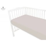 MimiNu Pamučna plahta s elastičnom trakom 120x60 cm - bež Cijene