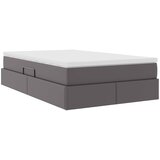 Krevet s madracem i skladištem Siva 120 x 190 cm Lažna koža | shoptok.hr