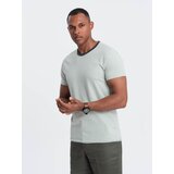 Ombre Men's T-shirt with raw finish - gray-green | Eponuda.ba