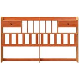 vidaXL Uzglavlje sa spremištem voštano smeđe 200cm od masivne borovine | shoptok.hr