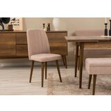 Hanah home vina 03 0900 walnut stone (produžni trpezarijski sto, stolice i konzola set (7 komada)) | ePonuda.com