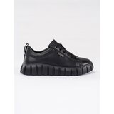 Shelvt Black leather platform shoes Cijene