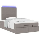 vidaXL Otomanski posteljni okvir z vzmetnico taupe 120x190 cm blago, (21609409) | Shoptok.si