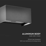  LED spoljašnje zidno svetlo LED/24W/230V 4000K IP65 antracit | Eponuda.com