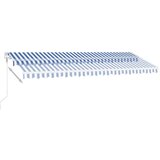  Automatska tenda sa senzorom LED 500 x 300 cm plavo-bijela | shoptok.hr