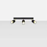  Stropna svetilka NERO 3 črna/zlata, (21347827) | Shoptok.si