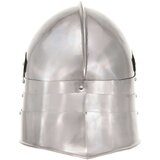  Replika srednjovjekovne viteške kacige za LARP srebrna čelična | shoptok.hr