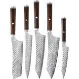  Set damašćanskih kuhinjskih noževa WO-39193 - 5 kom / Smeđa KP39193 | shoptok.hr