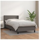  S oprugama i madracem sivi 90 x 200 cm od umjetne kože | shoptok.hr