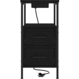 vidaXL Nočna omarica Črni hrast 30 x 48 x 61 cm Konstruiran les | Shoptok.si