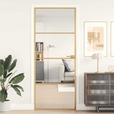 Sobna vrata tanka zlatna 83x201,5 cm kaljeno staklo i aluminij Cijene
