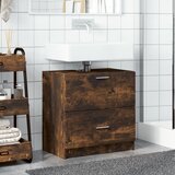Ormarić za umivaonik boja dimljenog hrasta 59x37x59 cm drveni | shoptok.hr