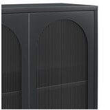 Støraa Črna kovinska vitrina 80x186x40 cm Luna – | Shoptok.si