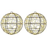 Božićni vrh svjetla 2 kom. 600 LED lampica Topla bijela - Topla bijela Ø 30 x 32 cm 2 | shoptok.hr
