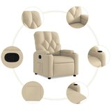  Naslonjač od tkanine krem | shoptok.hr
