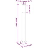  Stupić za zidne svjetiljke 3 kom 80 cm crne IP44 | shoptok.hr