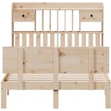 vidaXL Knjižna postelja brez vzmetnice 135x190 cm trdna borovina | Shoptok.si
