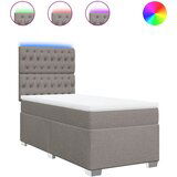 Maison Chic Box spring postelja - Vzmetna postelja z vzmetnico taupe 90x190 cm blago SL4050, (21888603) | Shoptok.si