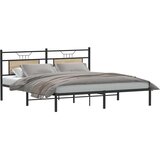 vidaXL Posteljni okvir brez vzmetnice hrast 160x200 cm inženirski les | Shoptok.si