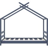  Okvir za dječji krevet od masivne borovine sivi 70 x 140 cm | shoptok.hr