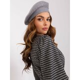 Fashion Hunters Grey women's beret with rhinestones cene