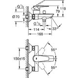 Grohe BAUEDGE CHROME BATERIJA ZA TUS SA IZLIVOM 23604001 | Eponuda.com