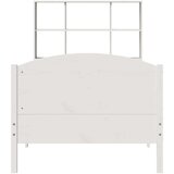 vidaXL Krevet s regalom za knjige bez madraca bijeli 90x200cm borovina | shoptok.hr