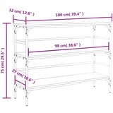  Konzolni stol boja hrasta 100x32x75 cm od konstruiranog drva | shoptok.hr