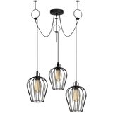 Opviq lights Črna viseča svetilka s 3 žarnicami Tel Chain Cene