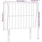  Uzglavlje s ušima tamnosivo 93x23x118/128 cm od tkanine | shoptok.hr