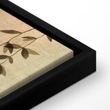  Slika - Spring Orchard - Hummingbirds Among Tree Branches in Beige Shades 90x60 U crnom drvenom okviru | shoptok.hr