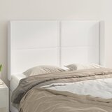 vidaXL Vzglavje z ušesi belo 147x16x118/128 cm umetno usnje Cene