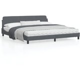 vidaXL Posteljni okvir z vzglavjem temno siv 200x200 cm žamet Cene