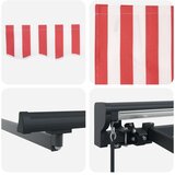  Ručno sklopiva tenda Crvena i bijela 4 5 × 3 5 m | shoptok.hr