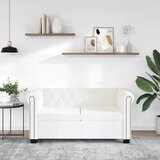  Dvosjed Chesterfield od umjetne kože bijeli | shoptok.hr