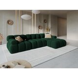 Micadoni Temno zelena žametna kotna sedežna garnitura (desni kot/z ležalnikom) Bellis – | Shoptok.si