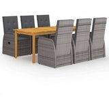  7-dijelni vrtni blagovaonski set sivi | shoptok.hr