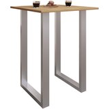 XXXL Barska Miza Xona, Barva Hrasta, Srebrna, 80x50cm | Shoptok.si