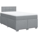  Krevet s oprugama i madrac svjetlosivi 120 x 200cm od tkanine | shoptok.hr