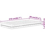  Madrac od pjene bijeli 90x210 cm tvrdoća H2 H3 | shoptok.hr