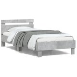  Okvir kreveta s uzglavljem LED siva boja betona 100 x 200 cm | shoptok.hr