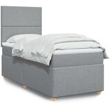 The Living Store Box spring postelja z vzmetnico svetlo siva 90x190 cm blago - Box Spring Postelja, (21428107) Cene