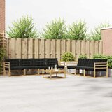  Set vanjskih sofa 8 pcs Bijela i crna | shoptok.hr