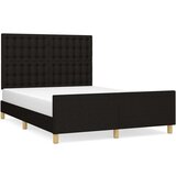  Okvir za krevet s uzglavljem crni 140x190 cm od tkanine | shoptok.hr
