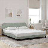 Maison Chic Posteljni okvir - Dvoposteljna postelja - Zakonska postelja brez vzmetnice svetlo siv 180x200 cm žamet-J4156, (21760816) | Shoptok.si