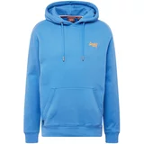Superdry Sweater majica 'Essential' neonsko plava / narančasta