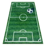 BAMBINO 51760 pralna preproga Nogometno igrišče, nogomet za otroke proti zdrsu - zelena 200x290 cm, (22112079)