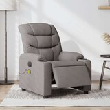 vidaXL Električni masažni naslanjač taupe blago | Shoptok.si
